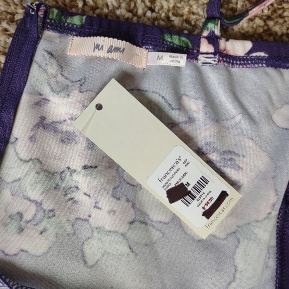 NWT Francesca's Floral Ladder Trim Mini Dress - Picture 10 of 11